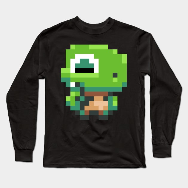 T-Rex from the dino game. Pixel art. Great for kids Long Sleeve T-Shirt by Pushloop